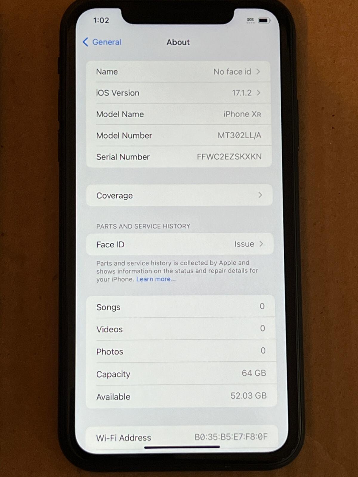 Apple iPhone XR – 64GB – Black (Unlocked) A1984 (CDMA + GSM) Read No face id
