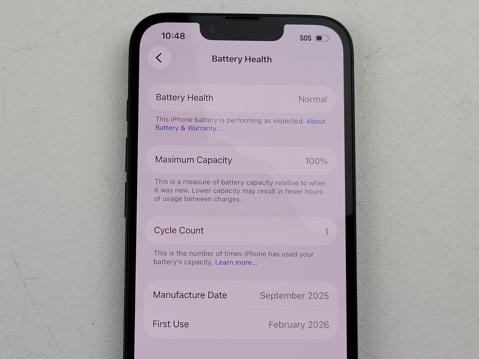 Apple iPhone 16e (A3212) 128GB (Boost Mobile) Smartphone – 100% Battery – H6325