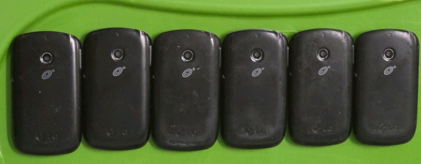 6 Fully Functional LG 800G Plum lot – TracFone, GSM, 2G, Each Sold Separately,