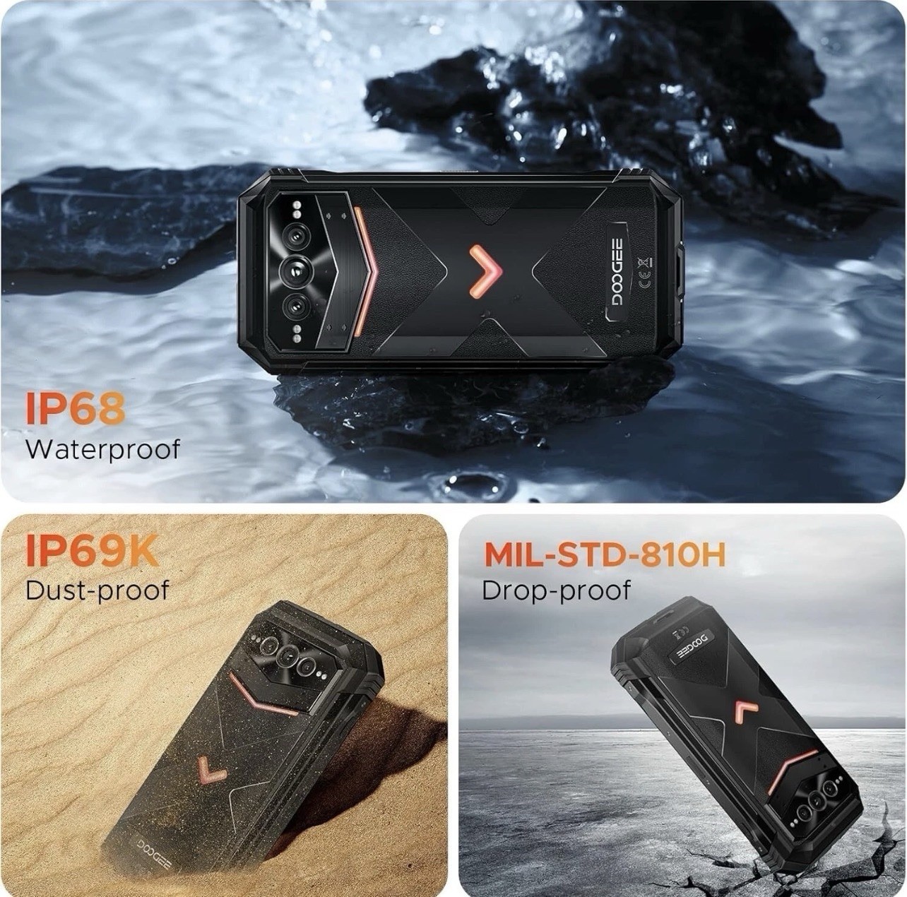 DOOGEE V Max Pro 5G Rugged Smartphone 22000mAh 32GB+512GB Android 14 108MP+20MP
