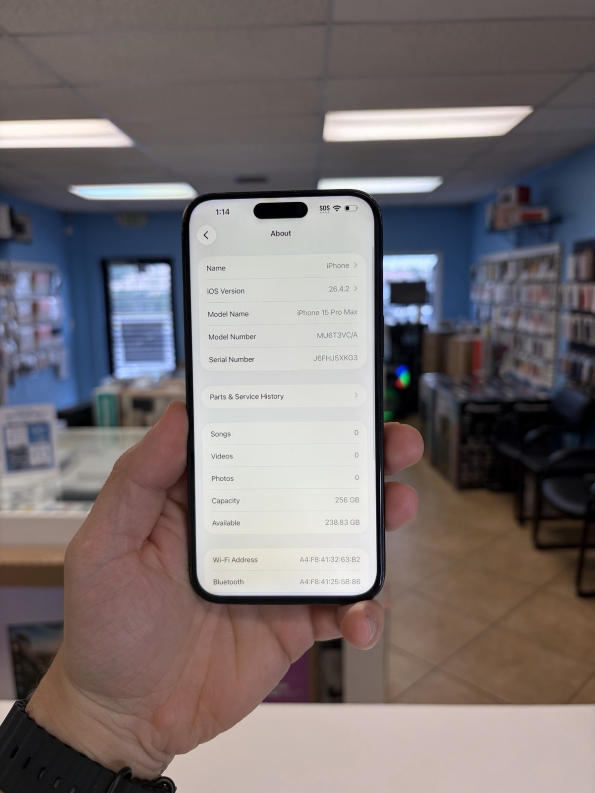 iPhone 15 Pro Max 256GB Physical & E-sim Unlocked Navy Color