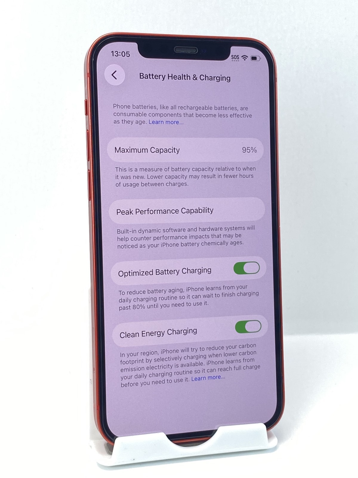 Apple iPhone 12 A2172 128GB (PRODUCT)Red 95% battery health Unlocked