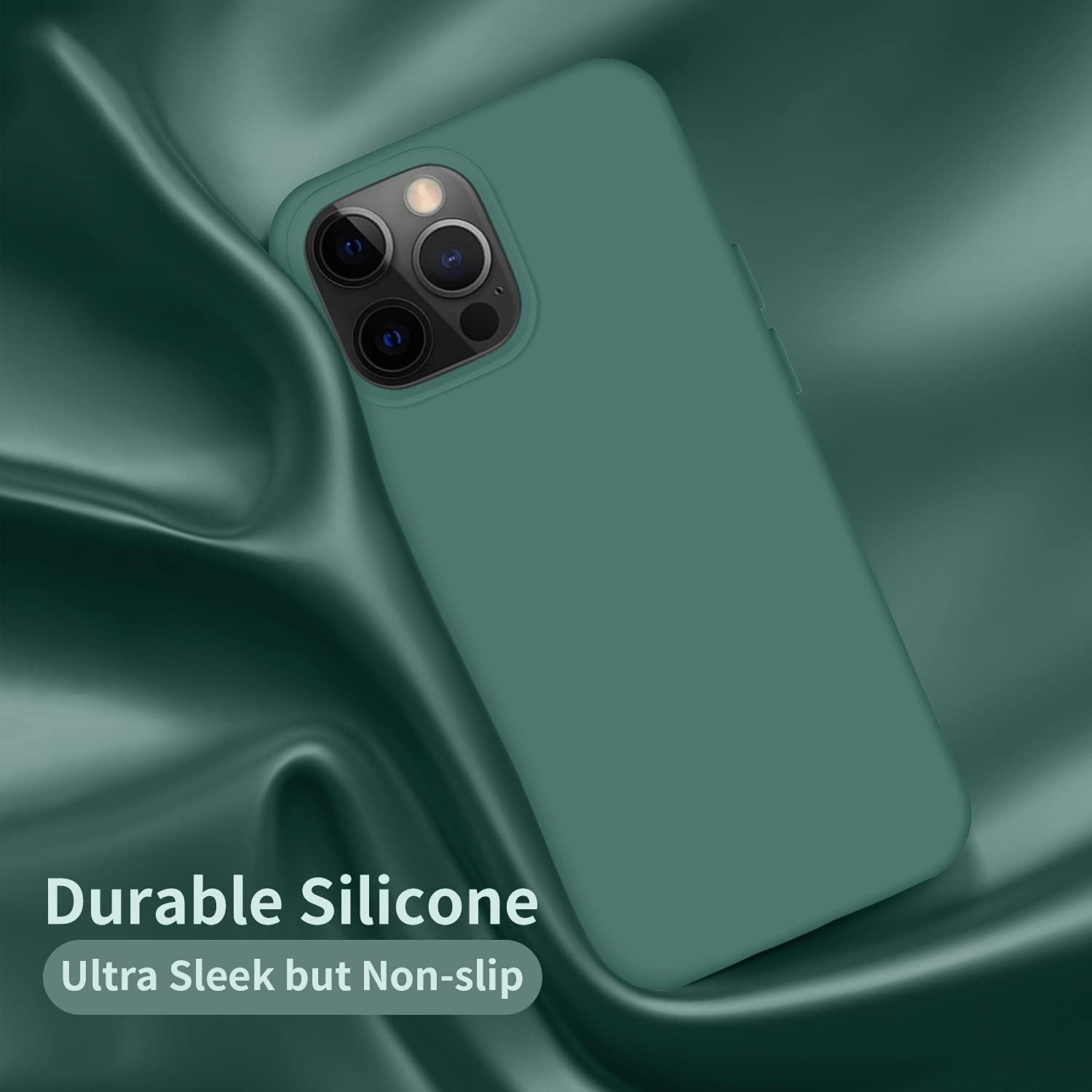 Designed for iPhone 13 Pro Case, Silicone Ultra Slim Shockproof Protective Case