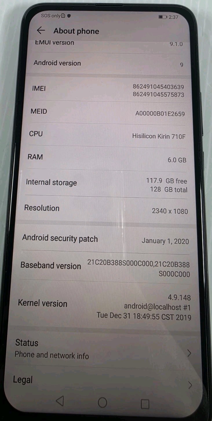 Y9 Prime 2019 Phone Unlocked 128GB, 6GB RAM 6.59″ Display, USB-C