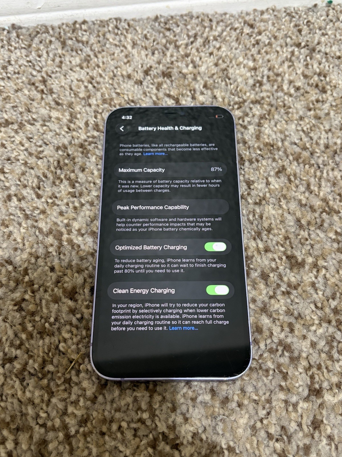 Apple iPhone 12 – 64GB – Purple (Read Description)