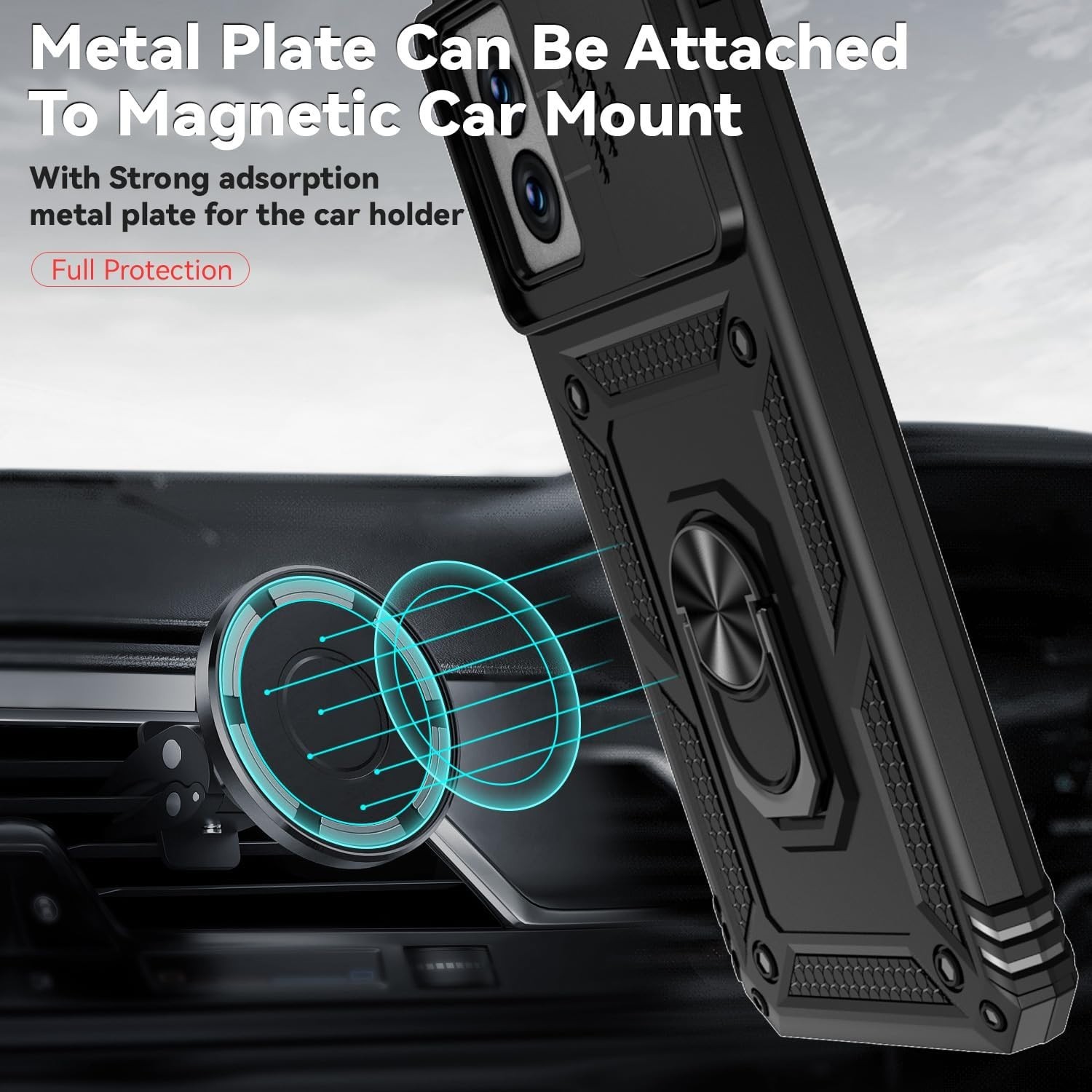 For Motorola Moto G Power 5G 2024 Case with Military Grade, Slide Camera Cover