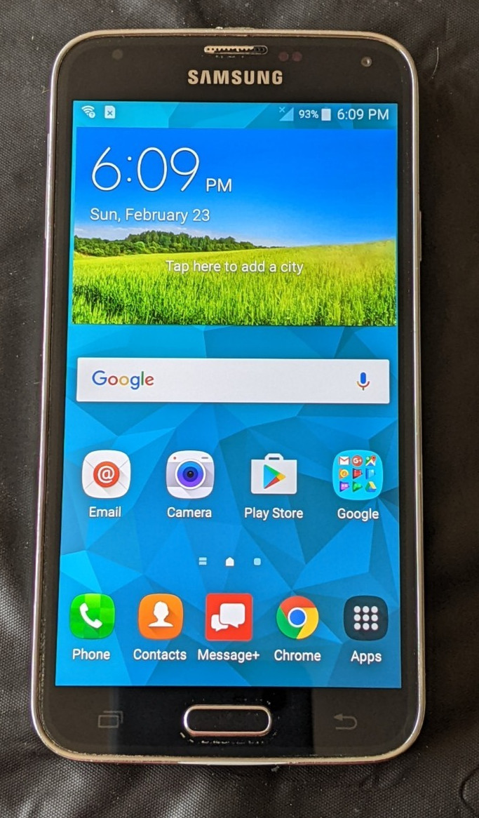 Samsung Galaxy S5 Black G900V (Verizon) – Great Condition – 8139