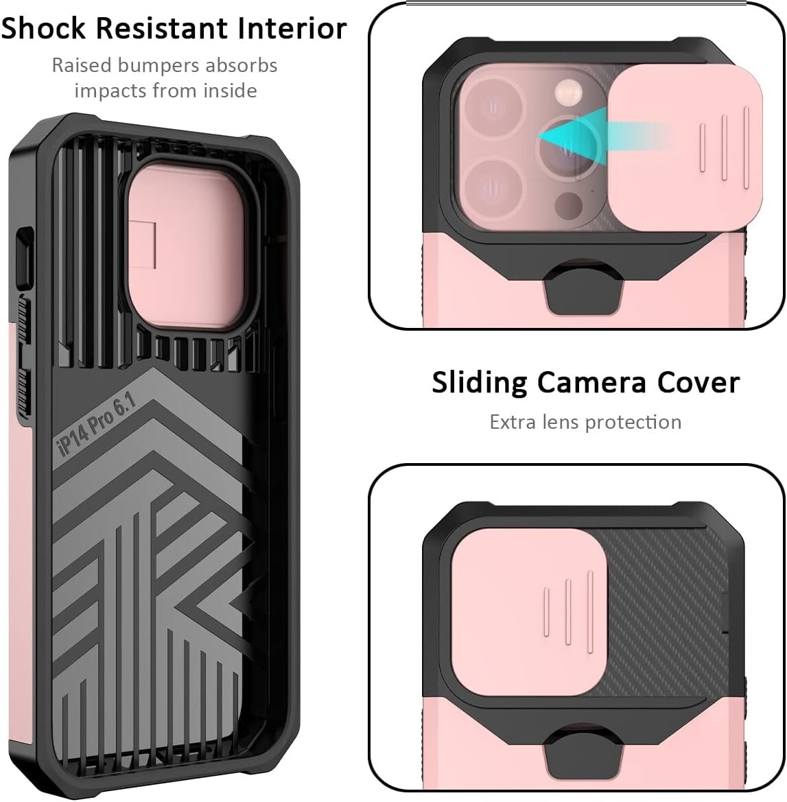 For iPhone 14 Pro Case Military Grade Protection Cover Armor Rugged