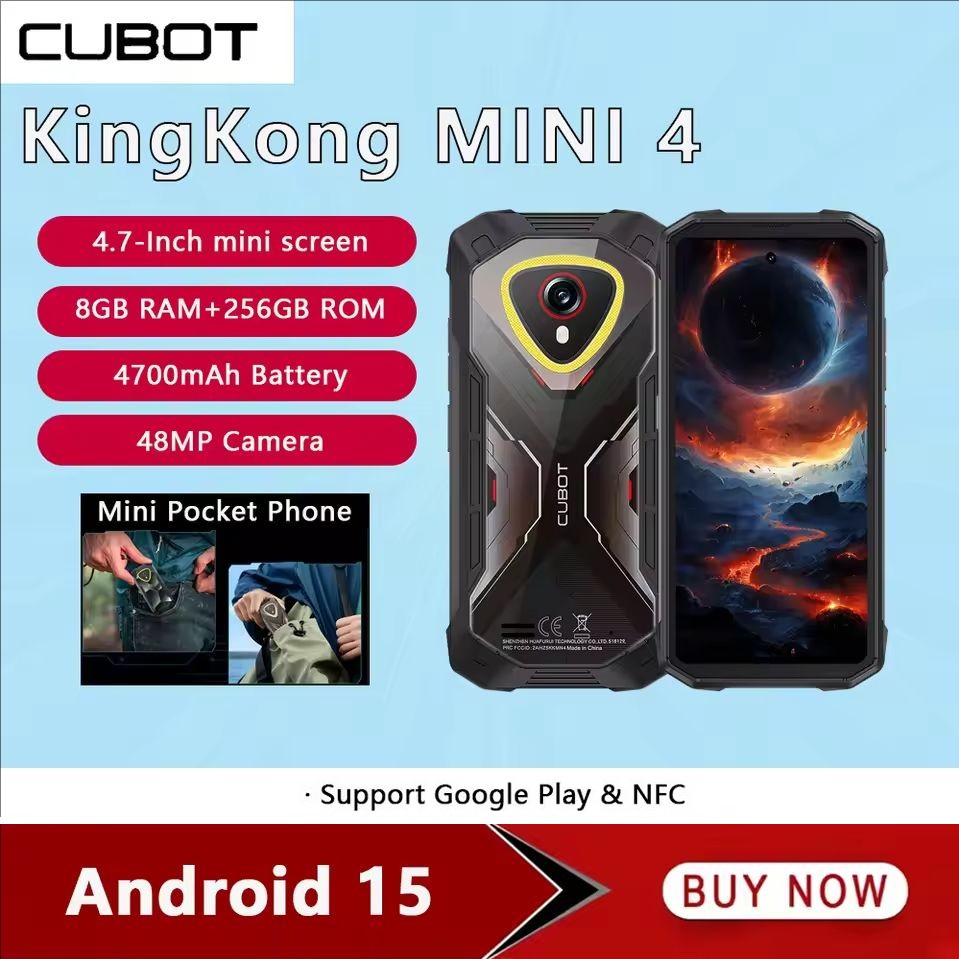 Global Version CUBOT Kingkong Mini 4 Rugged Phone 4.7 Inch Camping Light 4700mAh