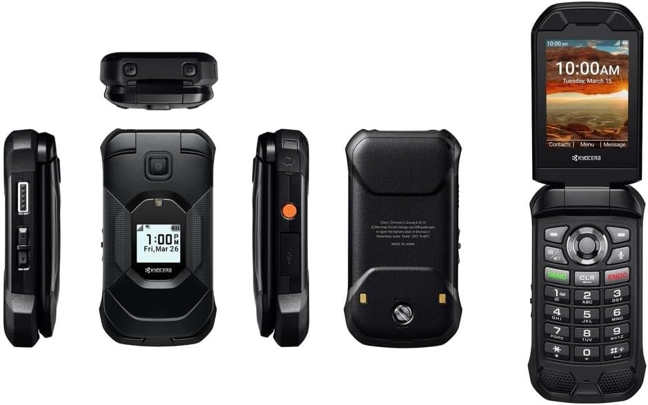 Kyocera DuraXA Equip 4G LTE 16GB PTT Rugged Flip GSM Unlocked T-Mobile (E4831)