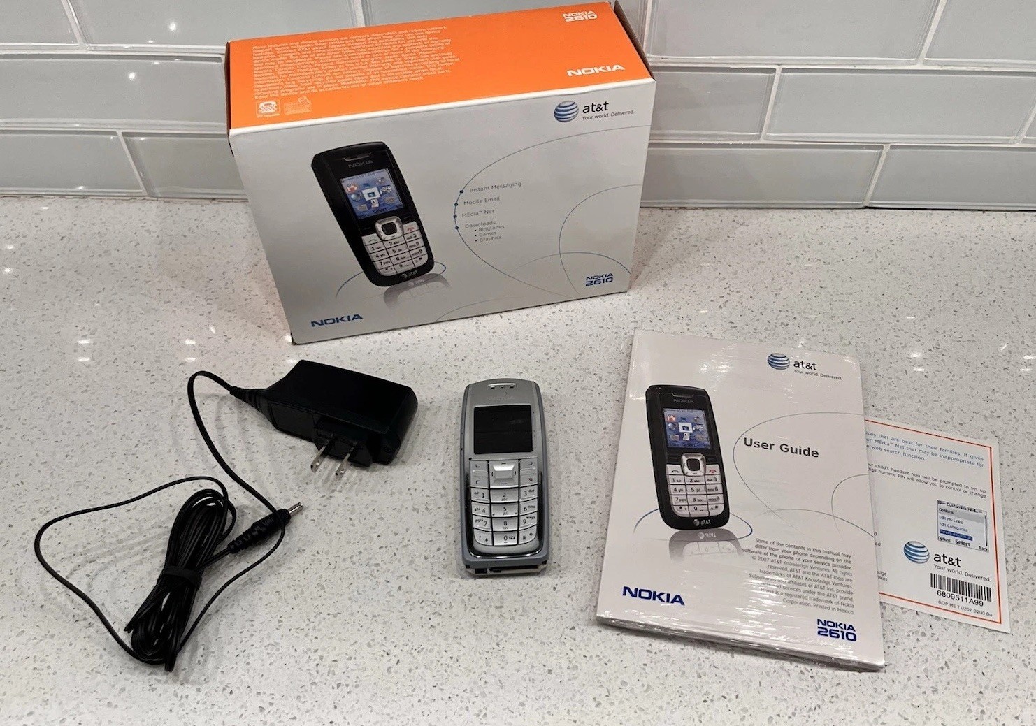 Nokia 2610 SILVER (Cingular) Cel Phone – NOT WORKING FOR PARTS – Vintage