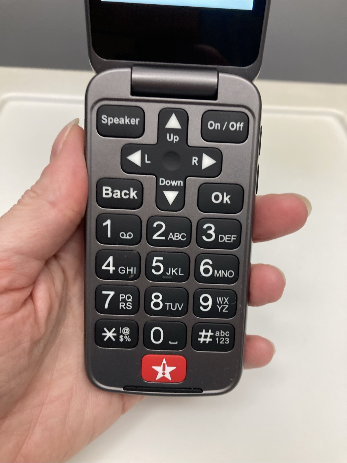 LIVELY Grey Flip 2 Cell Phone for Seniors w/ Charging Doc – Tested Working