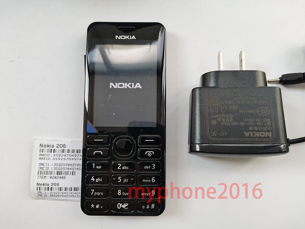 Nokia 206 Original Unlocked Dual Sim 2G GSM 1.3MP Keyboard Bluetooth Phones