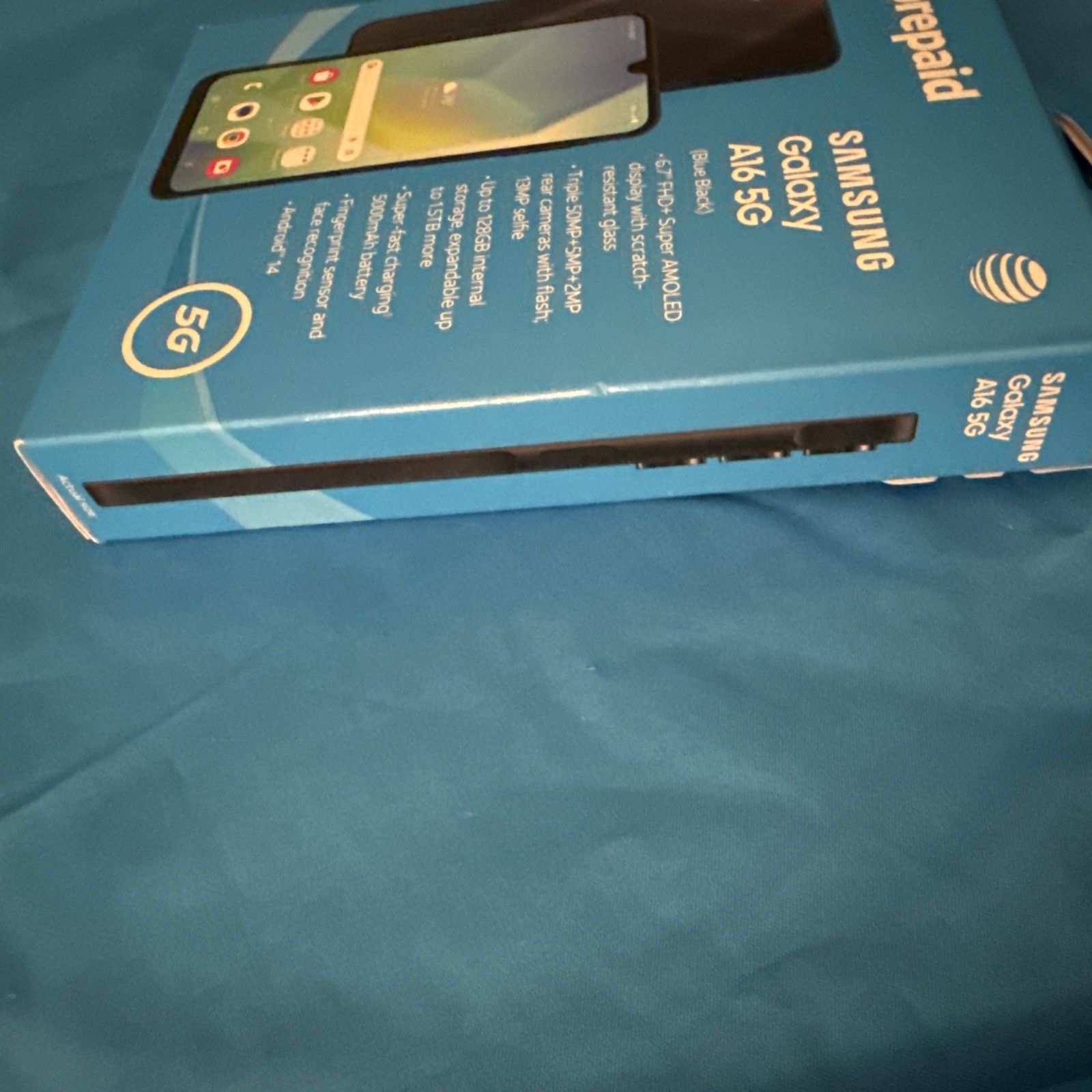 AT&T Prepaid: Samsung Galaxy A16 5G 6.7 FHD, 128GB, Blue Black