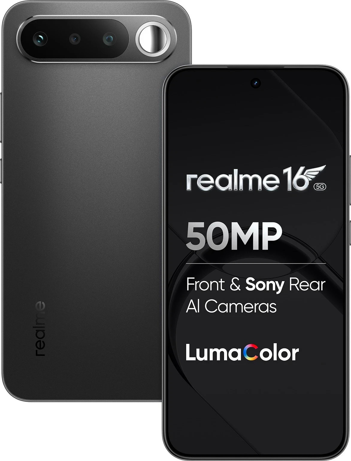 realme 16 5G (Black, 256 GB 8GB RAM) Dimensity 6400 Turbo 6.57″ Gobal Version.