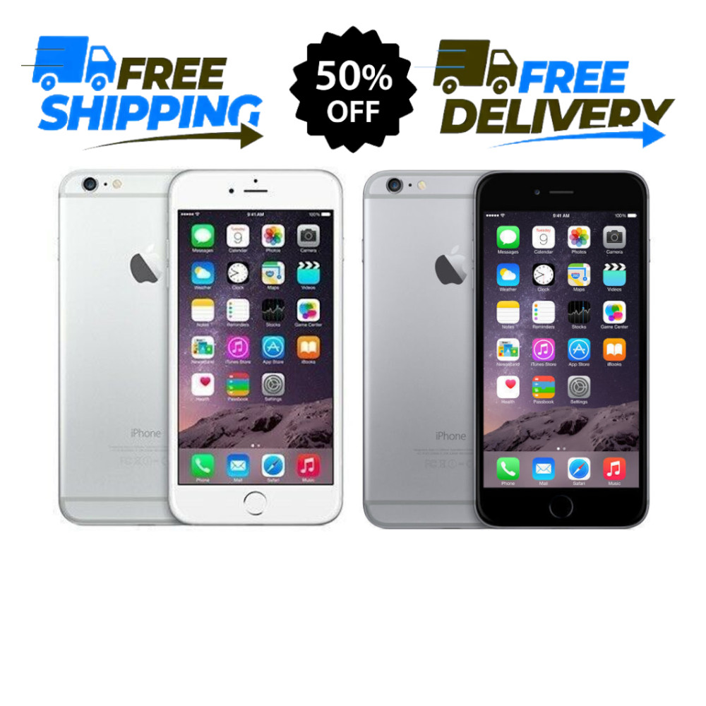 Apple iPhone 6 Plus Unlocked Tmobile Verizon Silver/Gray 16/64GB SmartPhone