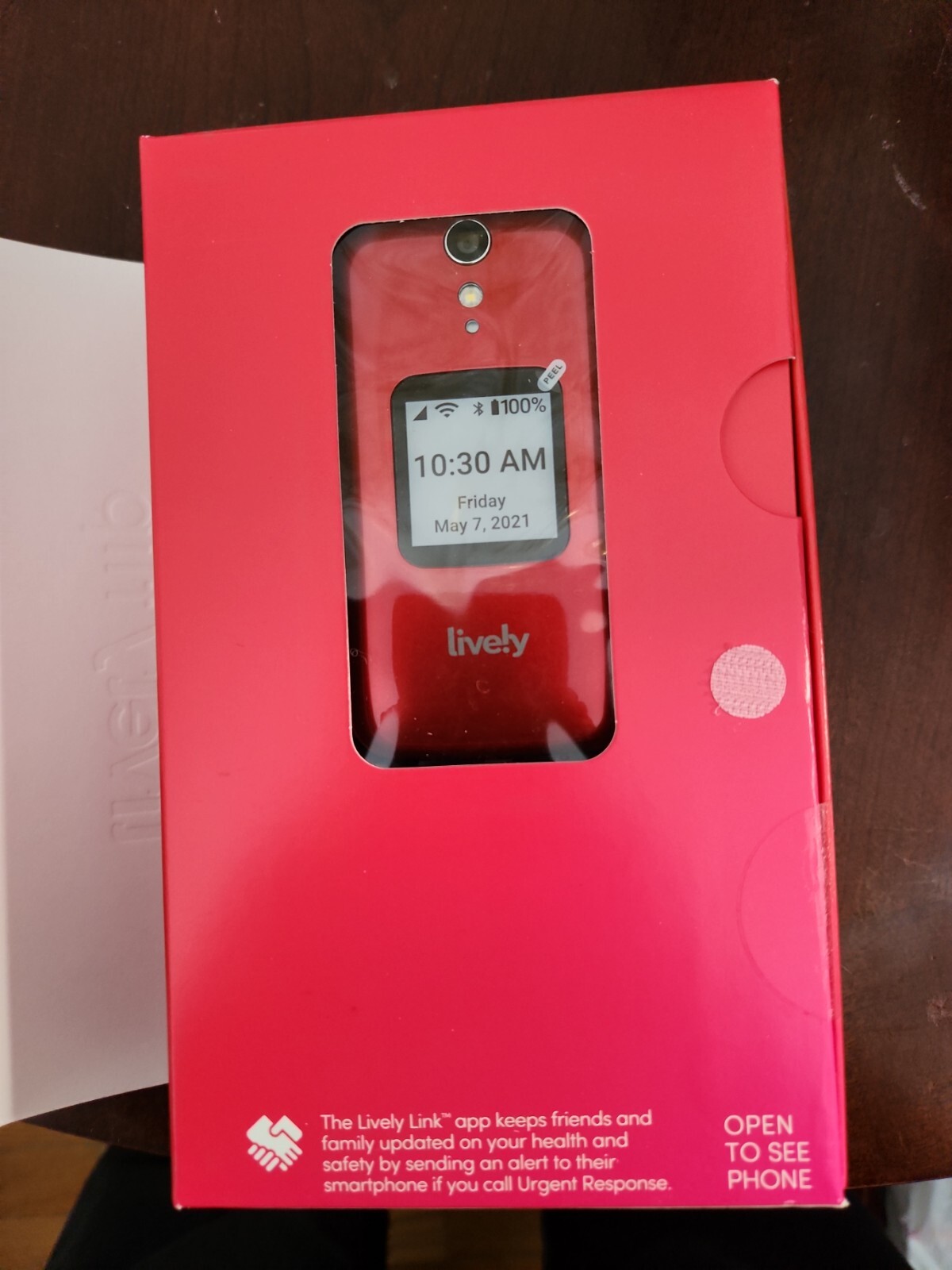Lively Flip Phone – Easy-To-Use Flip Phone – #4053SJ7RED-8IN