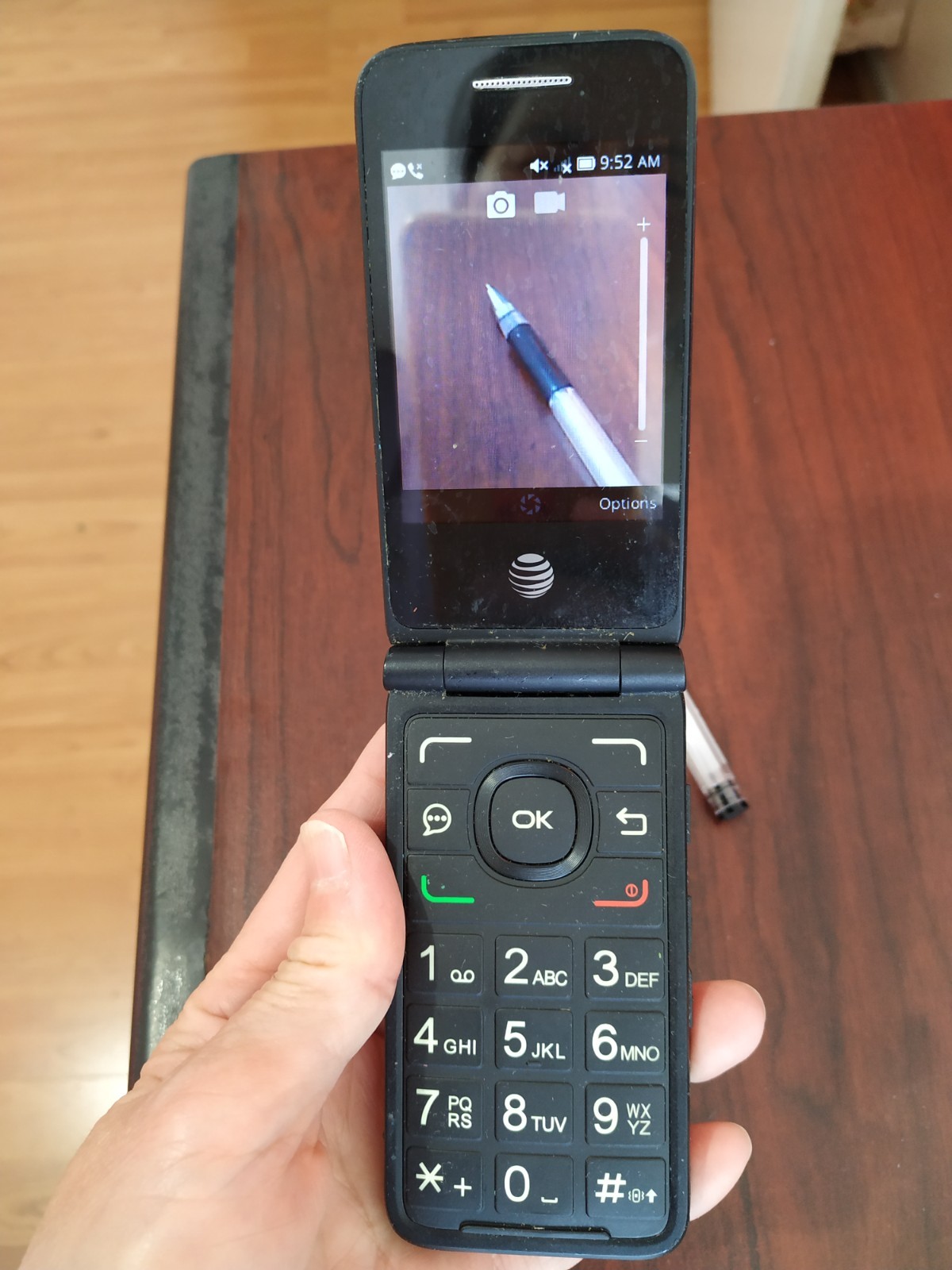 Alcatel 4044O 1GB AT&T Flip Cell Phone Works Great (Big Buttons)
