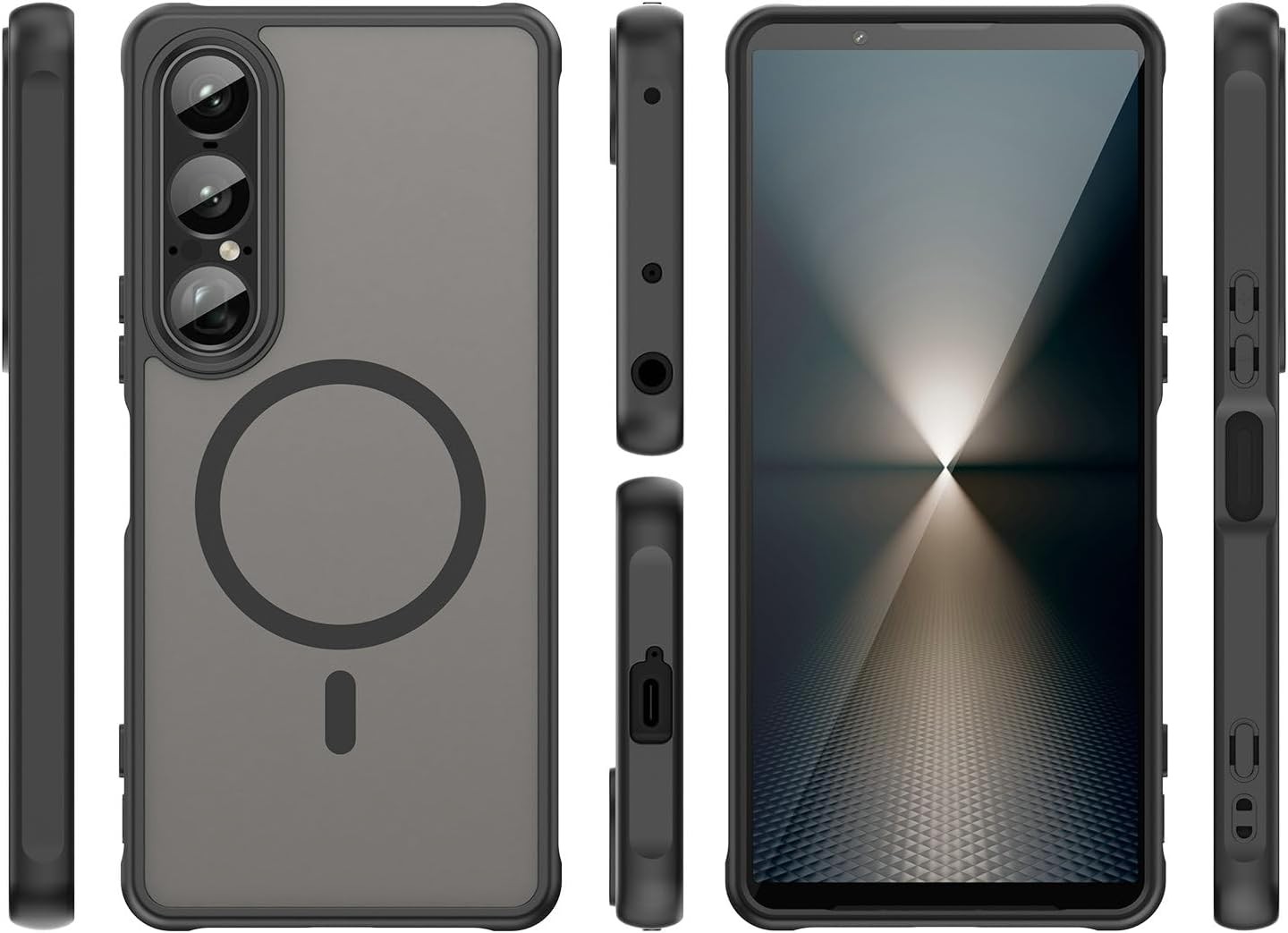 Sony Xperia 1 VII Case Cover, Anti-Fall Protective Phone Case Black 2025 XQ-FS54