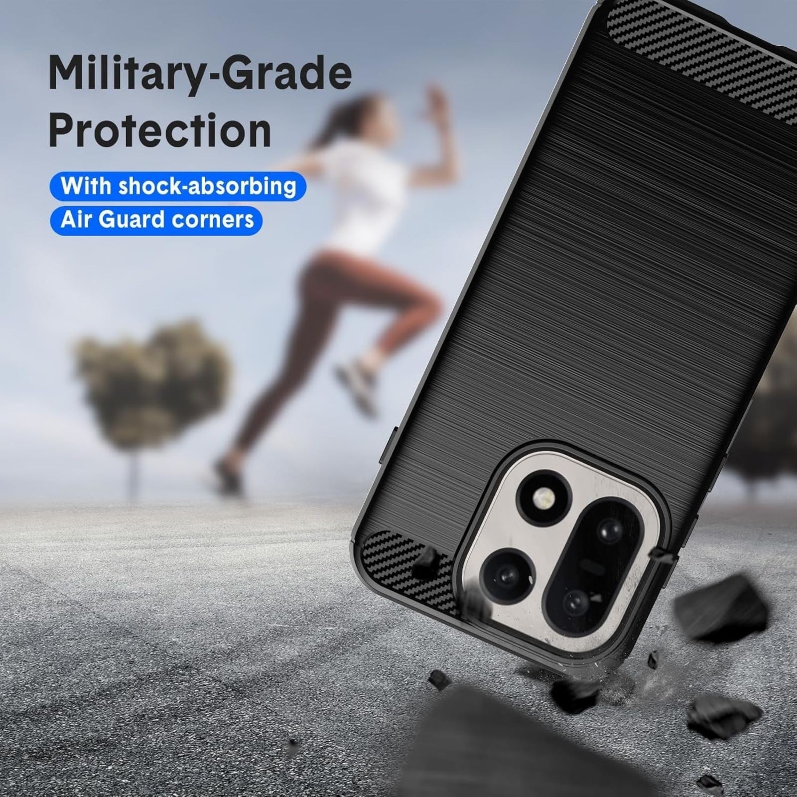 Designed for OnePlus 15 Case, Flexible TPU Shockproof Military Protection Bumper