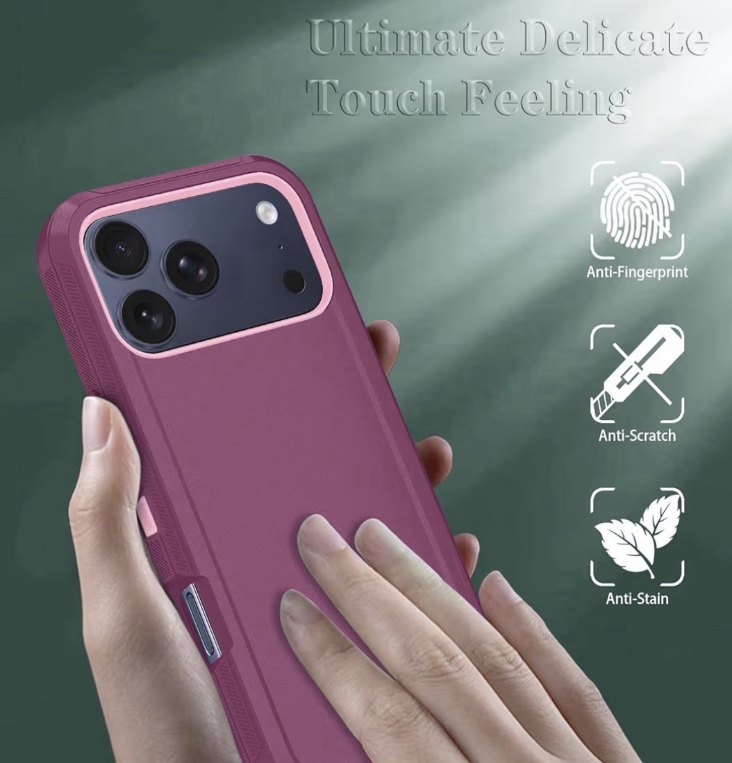 iPhone 17 Pro Max Case with HD Screen Protector, [2 in 1] Heavy Duty Protection