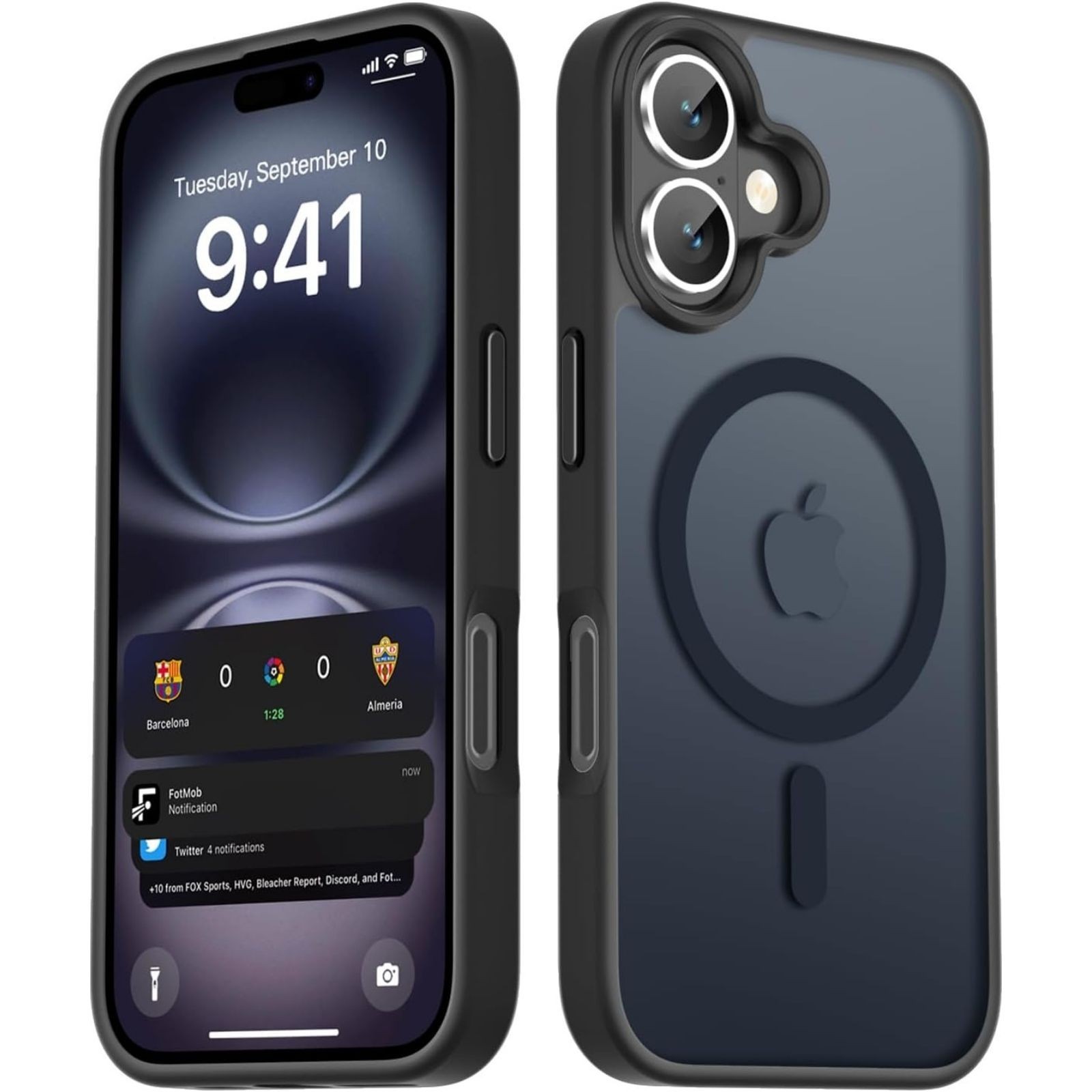 iPhone 16 Plus Case, Magnetic Phone Cover, Military Grade Protection, Black