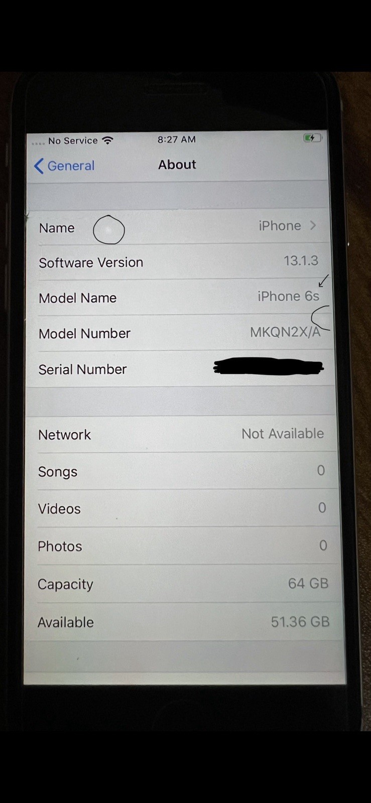 Apple iPhone 6s 64GB Space Gray A1688 – 85% Battery – Factory Unlocked w Box