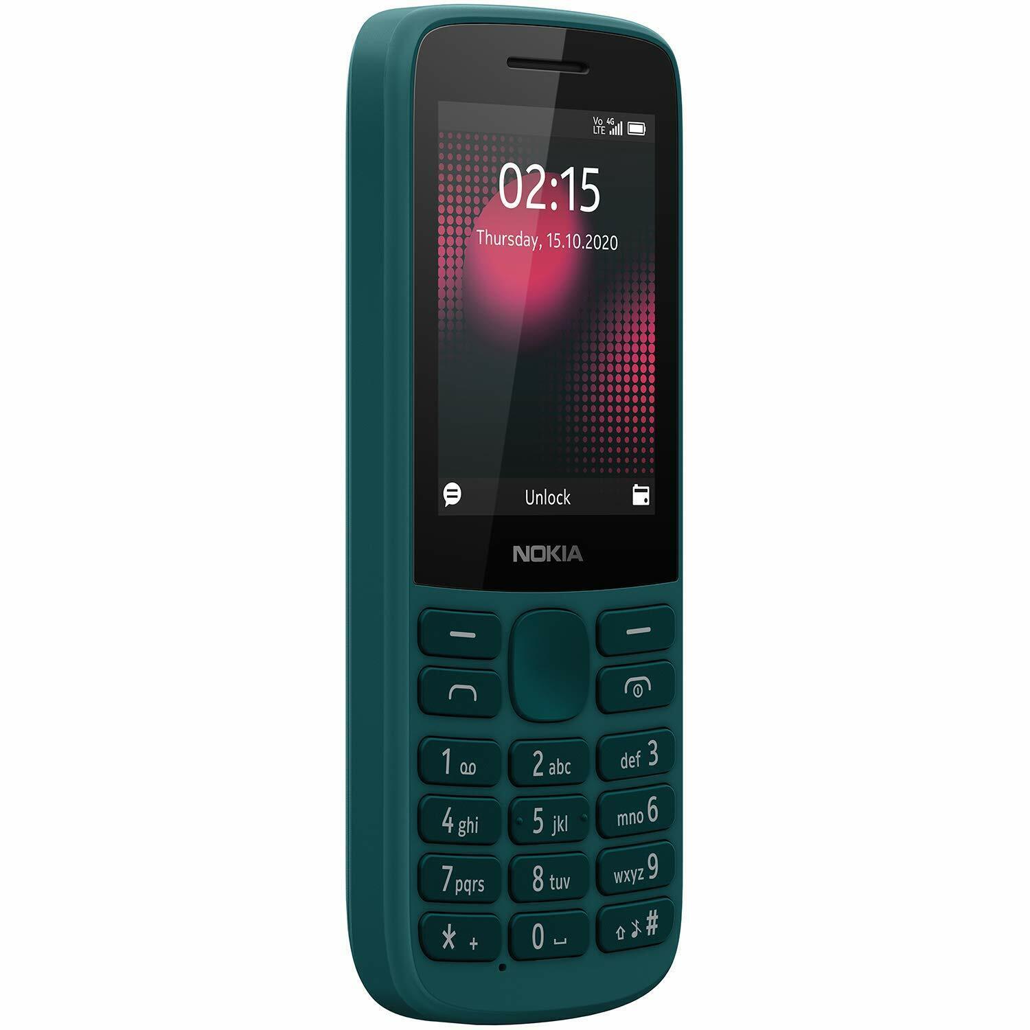 Nokia 215 4G LTE Dual SIM FM radio Bluetooth 128MB 64MB RAM Phone 2.4″