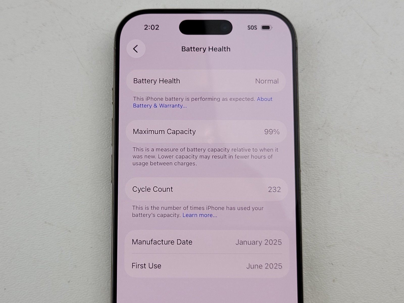 Apple iPhone 16 Pro (A3083) 128GB – Natural Titanium (Unlocked) – *DISPLAY SPOT*