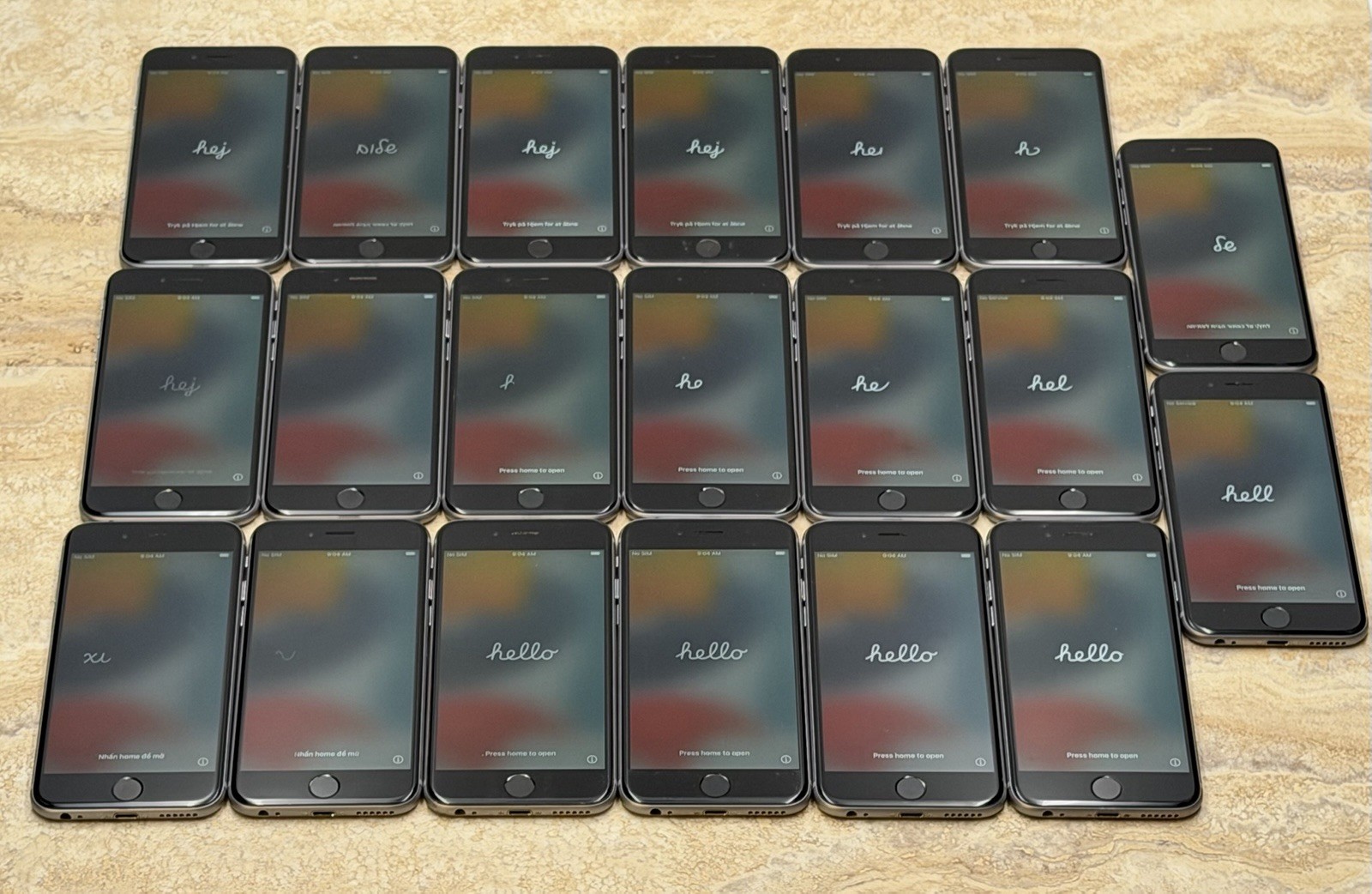 Lot Of 20 Apple iPhone 6s – 32GB & 128GB – Unlocked SIM – FMI OFF – Read!