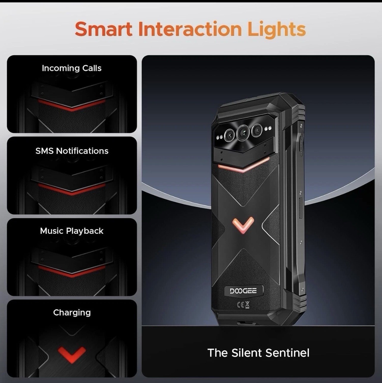 DOOGEE V Max Pro 5G Rugged Smartphone 22000mAh 32GB+512GB Android 14 108MP+20MP