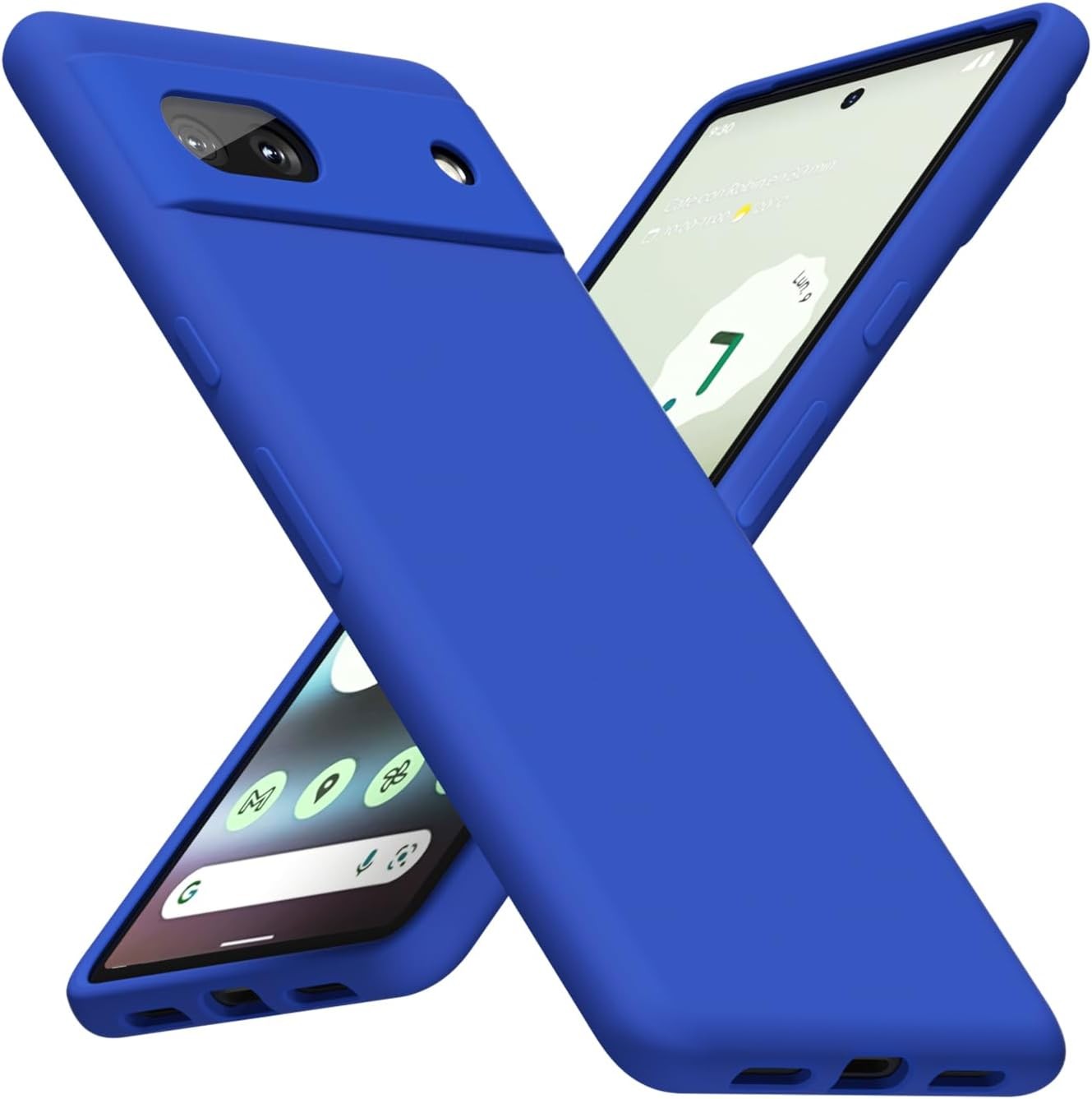 Google Pixel 6A Phone Case Silicone, Minimalist Ultra Thin Slim Soft Rubber Gel