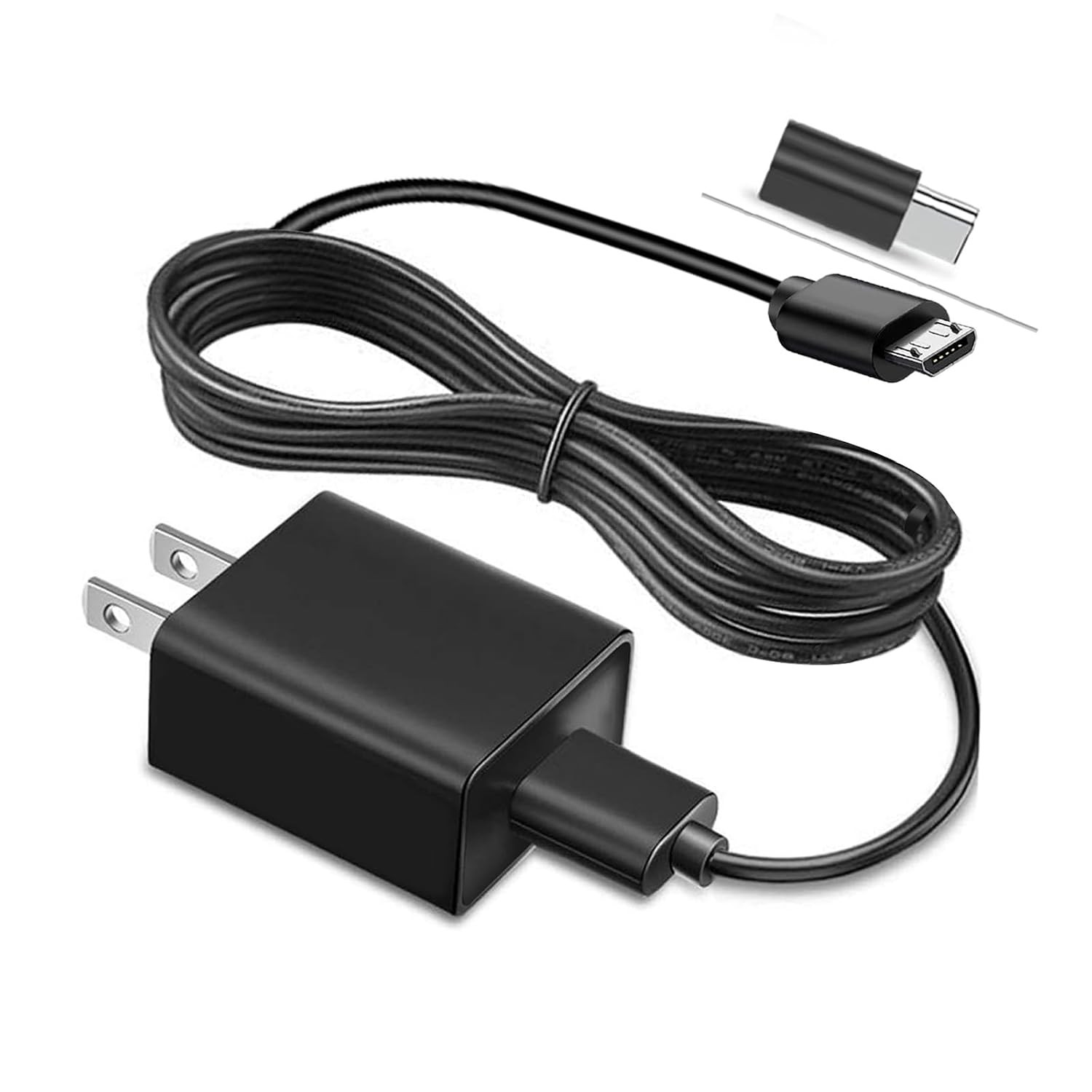 10FT Micro USB to USB A Fast Charging Adapter for Ring Indoor Cam, Doorbell 2/3/