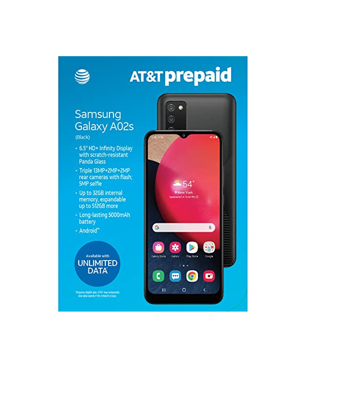 Samsung Galaxy A02s SM-A025U AT&T PREPAID 32GB Black