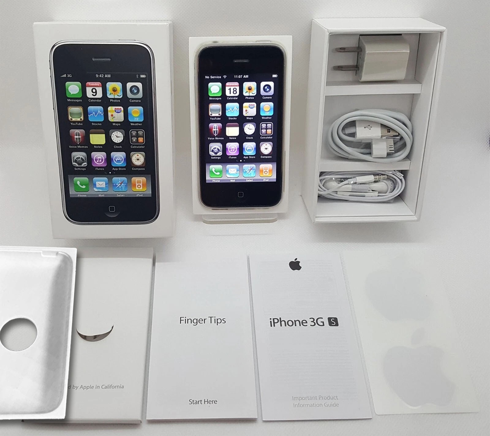 iPhone 3GS White (RARE) 16GB iOS 3.1.3 w Box Unlocked A1303 Great Condition