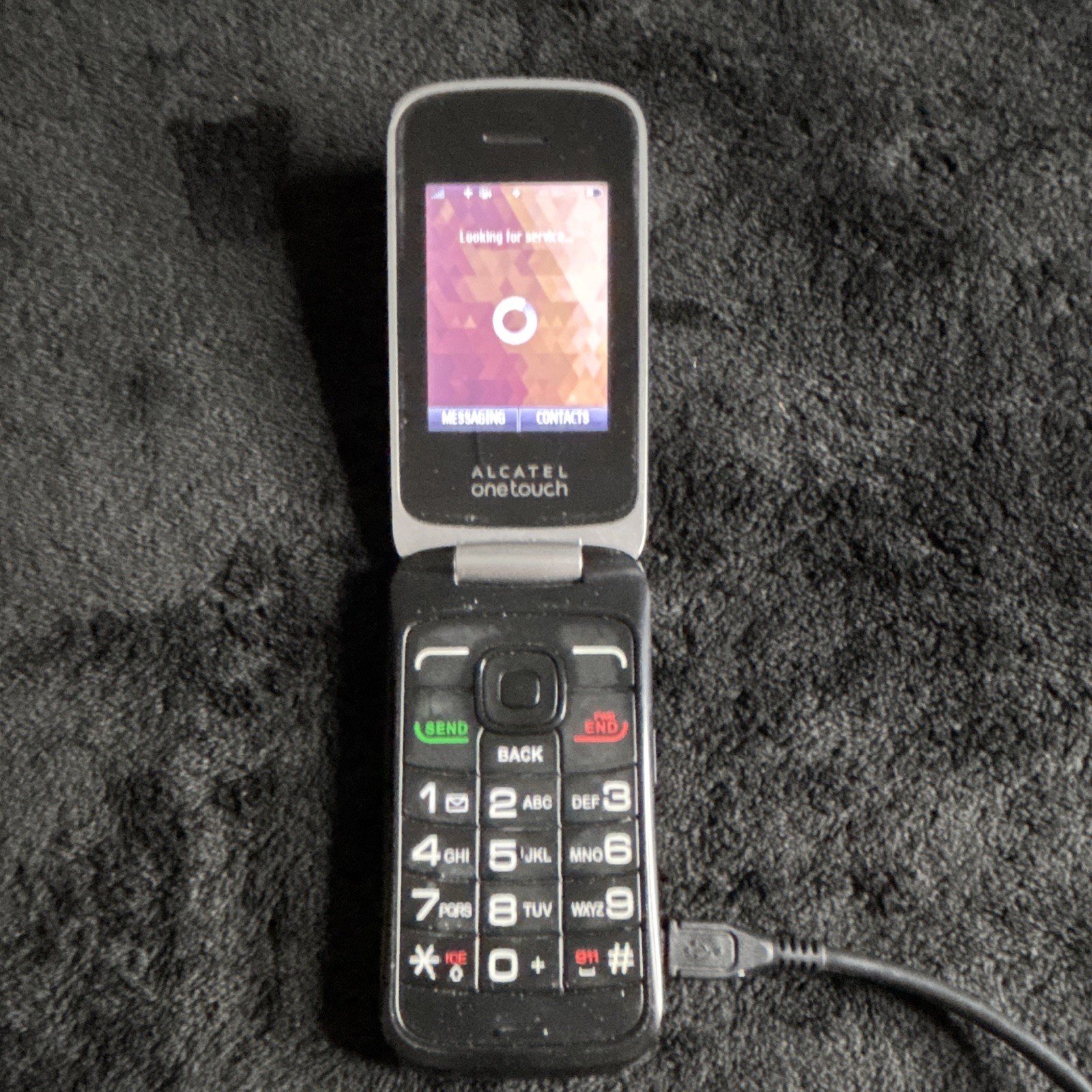 Alcatel MyFlip 4GB Black Flip Phone Micro USB Connectivity Camera 2MP
