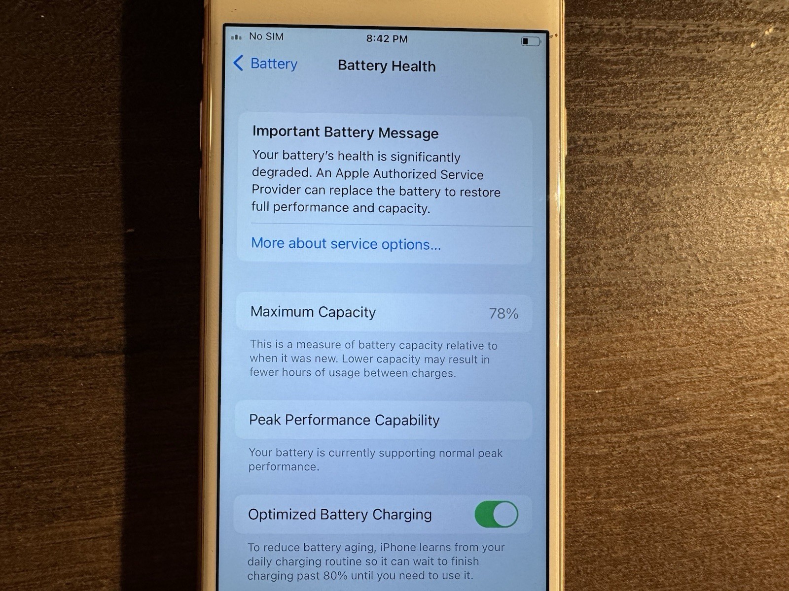 iPhone 7 32gb Rose Gold Unlocked – Used Good – Low Batt