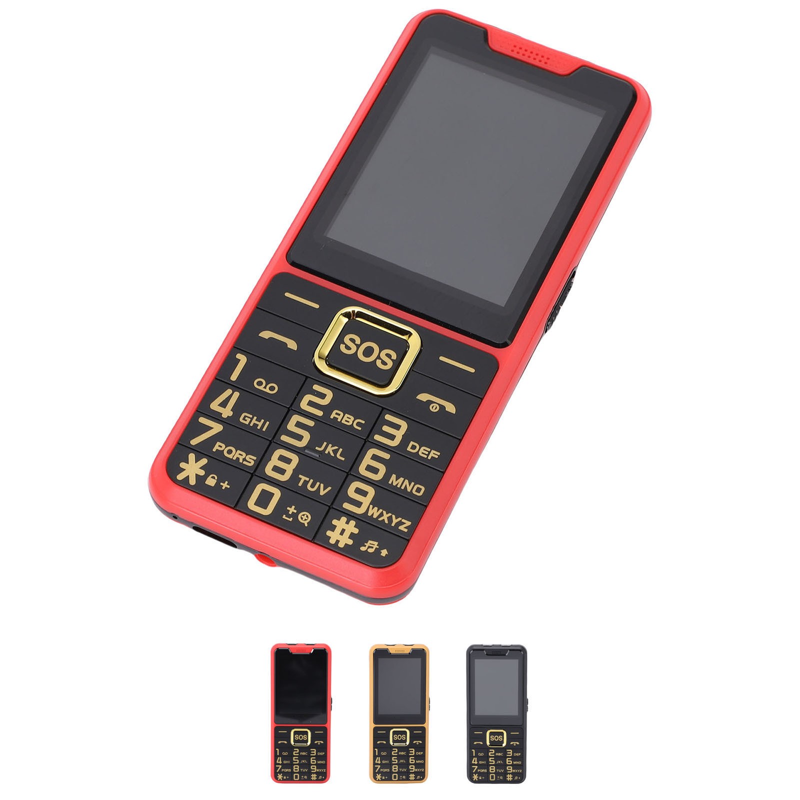 Big Key Phone Ultra Thin 2.6in 2 Flashlight BT 0.3MP Camera Voice Announcement