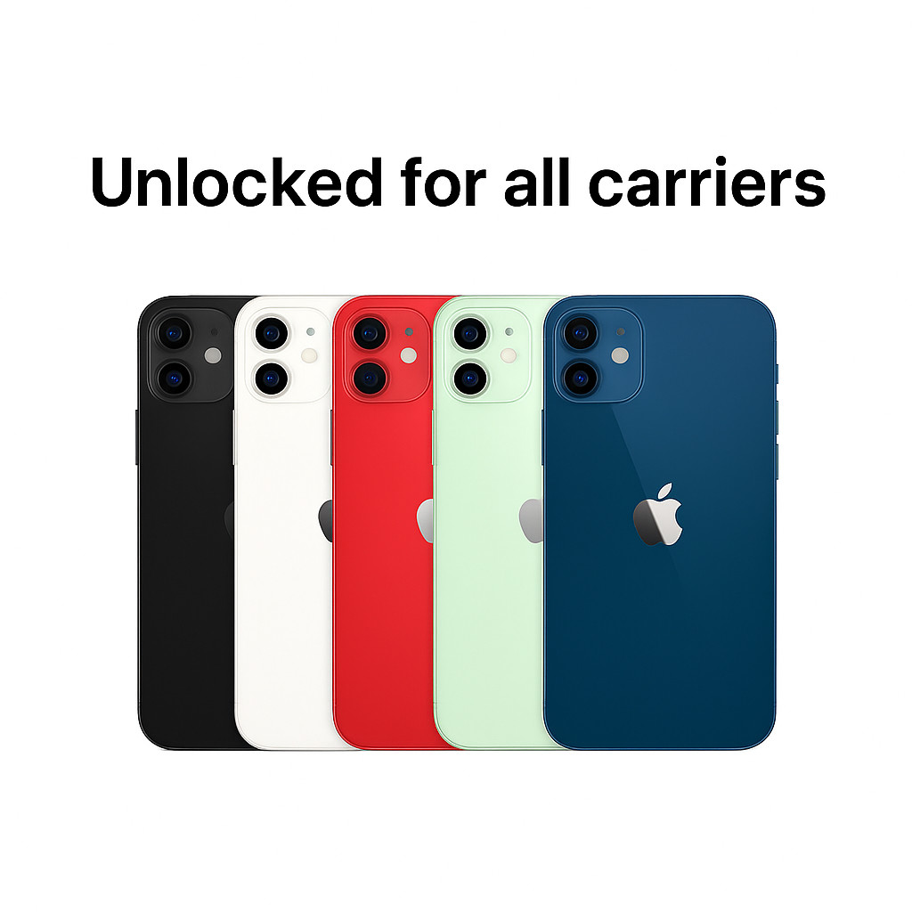 Apple iPhone 12 5G 6.1″ – 64GB/128GB/256GB – Fully Unlocked – All Colors – USED