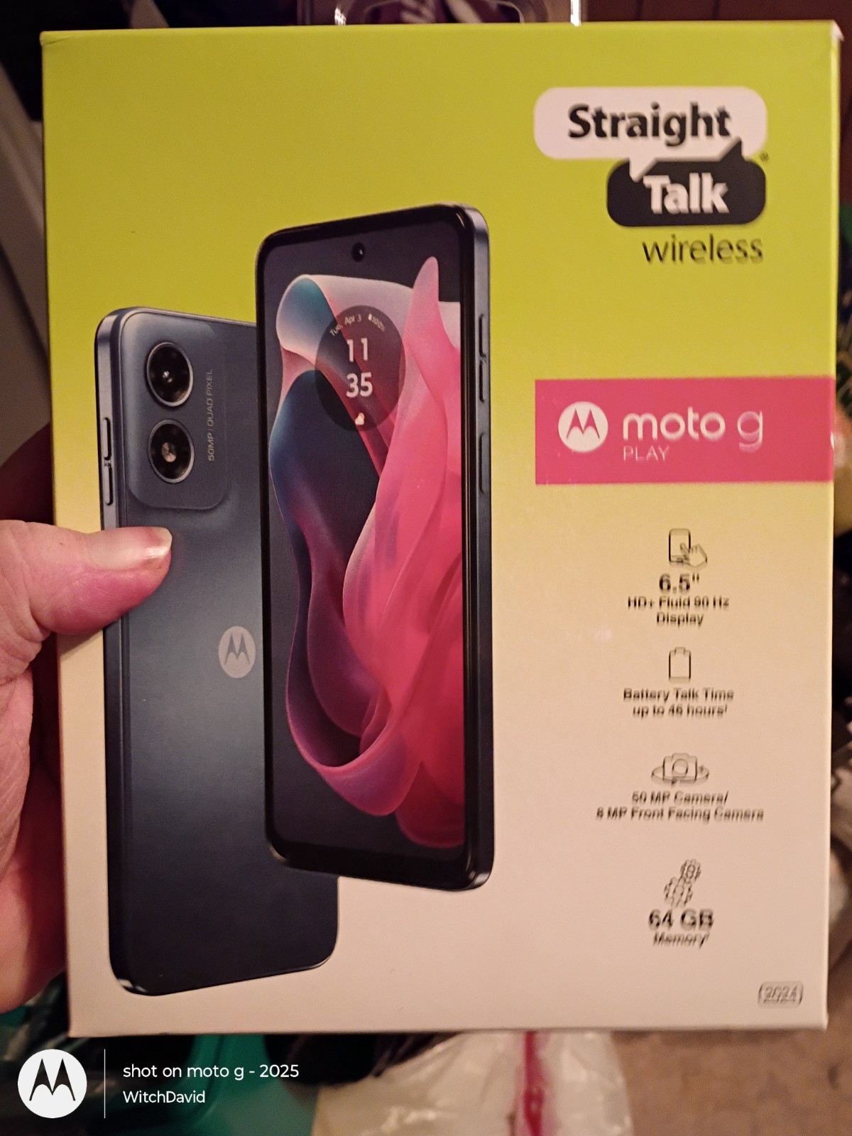 Straight Talk Motorola Moto G Play 2024, 64GB, Blue Prepaid Smart Phone 🆕