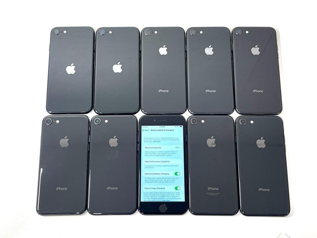 BULK LOT OF 10 Apple iPhone 8 64GB Unlocked Fully Working A-Grade A1863/A1905