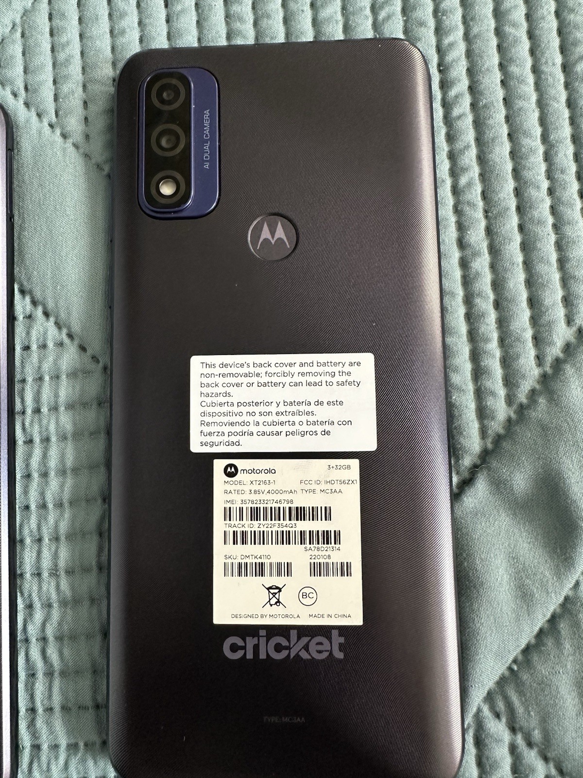 Motorola Moto G Pure XT2163-1 32 GB Android 12 Deep Indigo Locked to Cricket