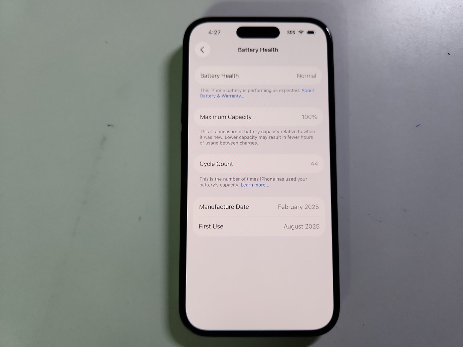 Apple iPhone 15 A2846 eSIM 5G 128GB Unlocked Clean IMEI BH=100% Charged 44 Times