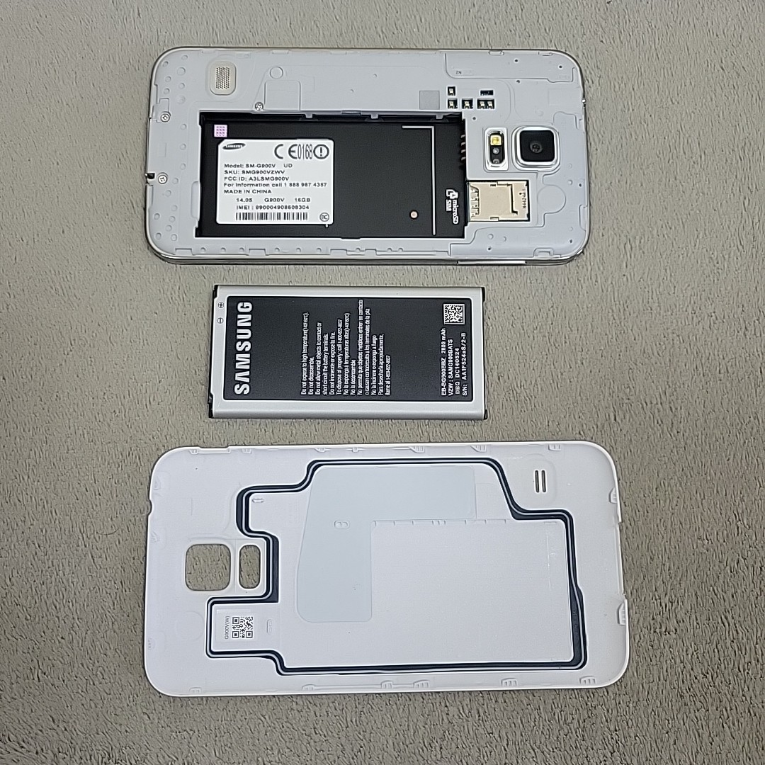 Samsung Galaxy S5 SM-G900V White 16GB Verizon Smartphone Tested READ
