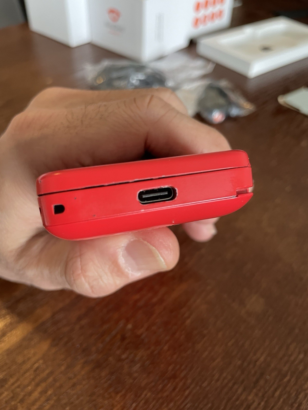 Blindshell Classic 2 (red) In Box Fair Condition Locked To T-mobile For Parts