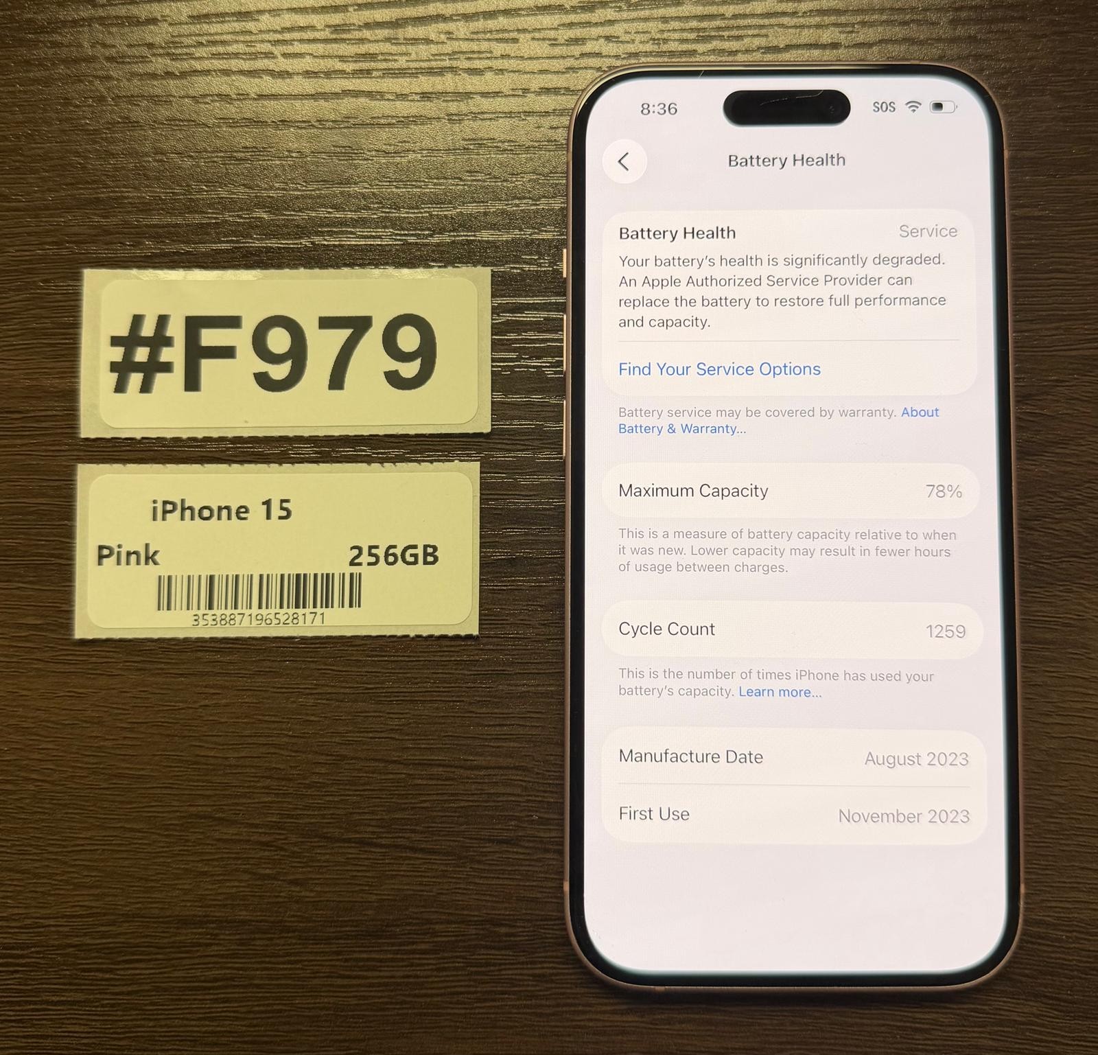 Apple iPhone 15 256 GB Pink – AT&T Locked – Read Seller Notes