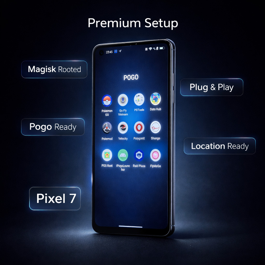 Google Pixel 7 – Pokemon Go – Location Spoofing – Magisk Rooted – Plug and Play