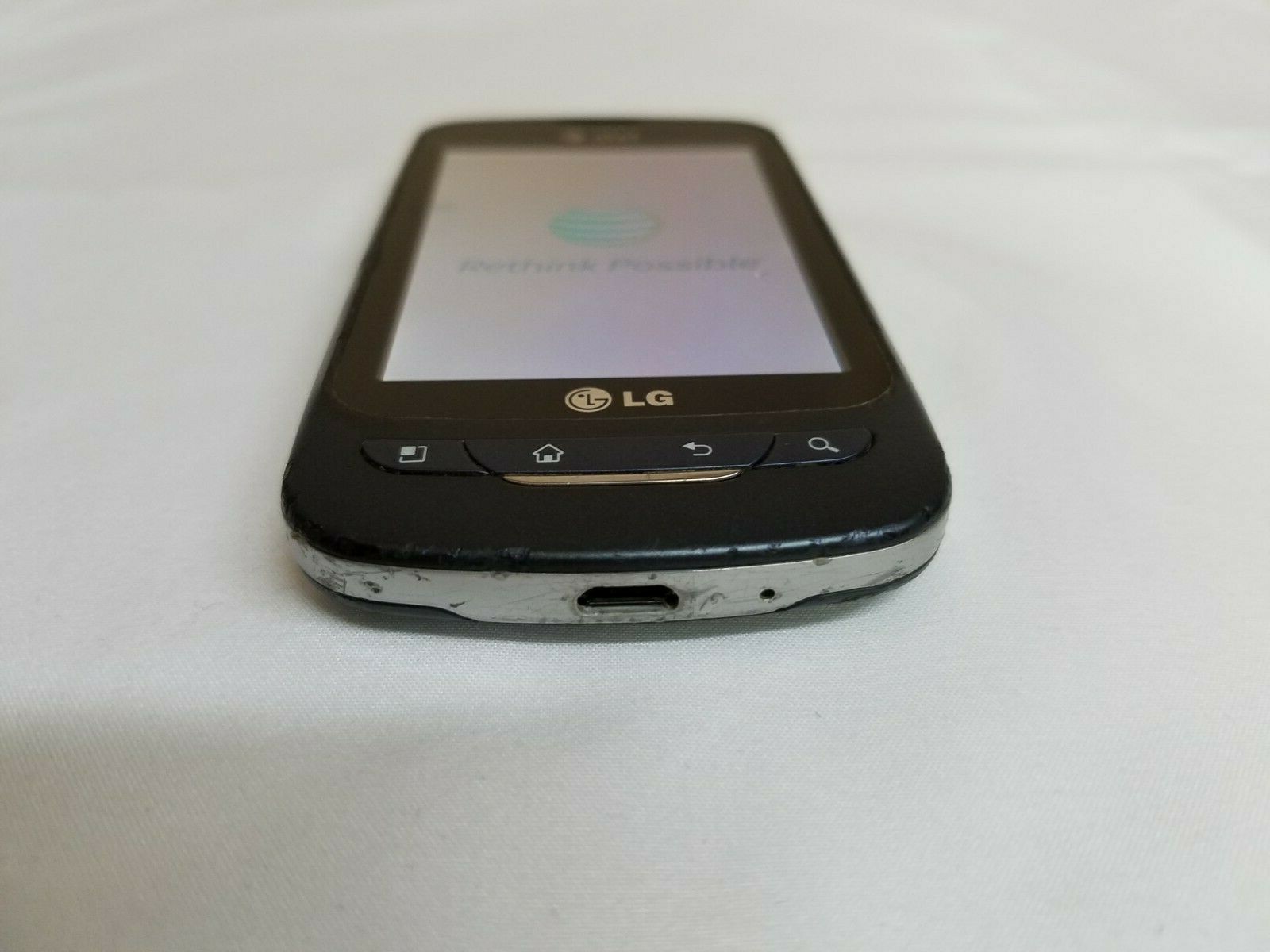 H20 Wireless At&t Cricket Black Go Phone LG Phoenix LG-P505 Cell Phone