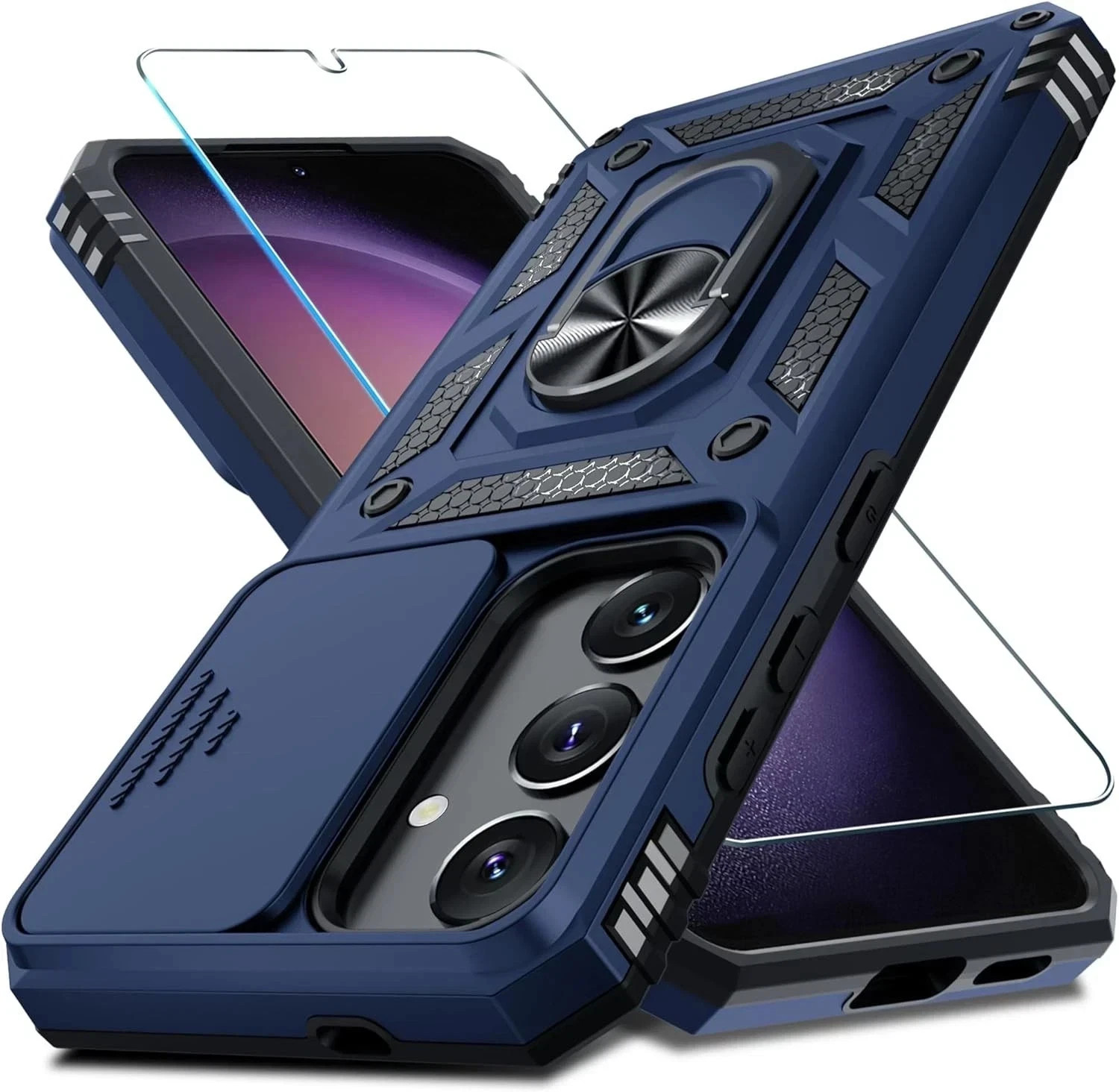 For Samsung Galaxy S25 Case with Shockproof Protective Cover & Screen Protector
