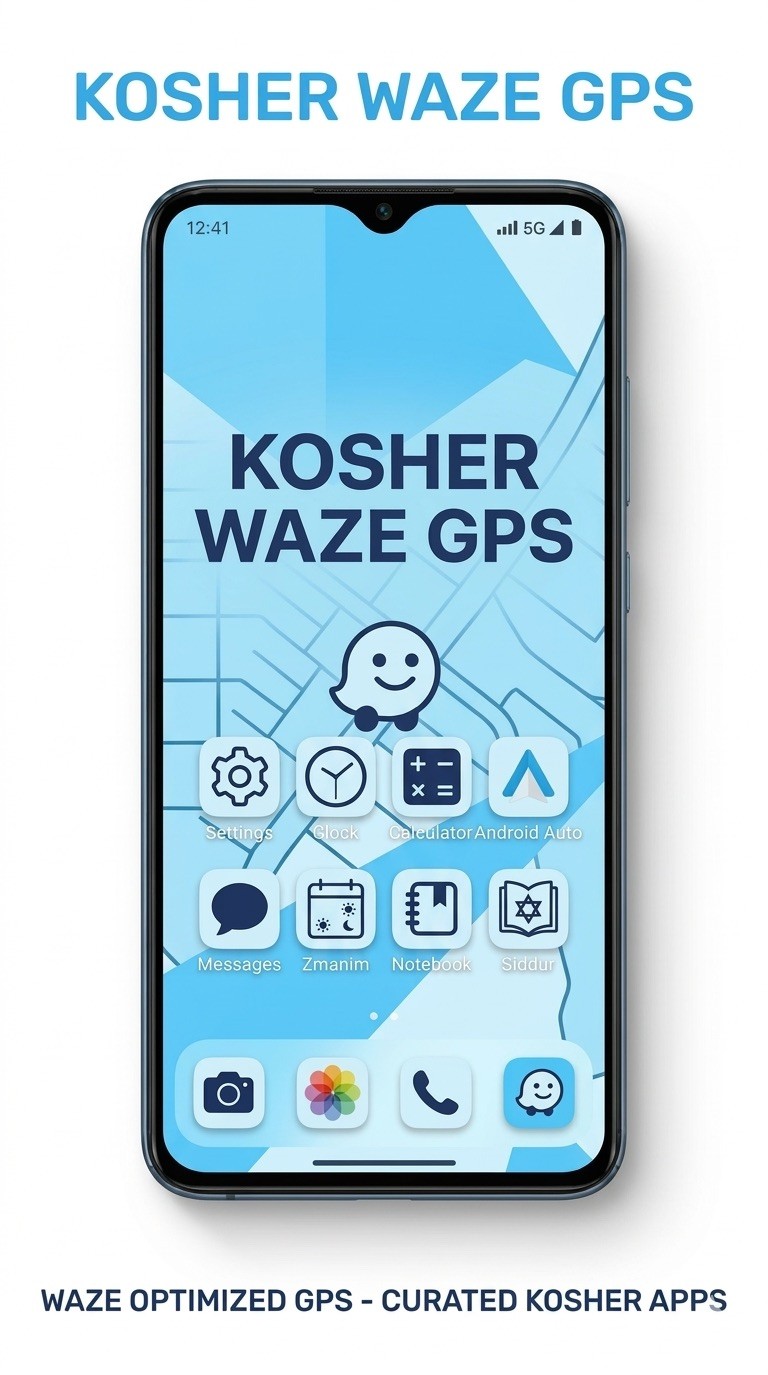 Waze Device Kosher GPS Filtered Android Auto Camera Includes 1 Year Service Plan